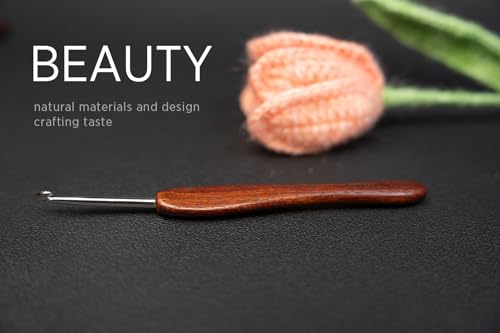 SEVENSUN Mimosa Crochet Hooks Set 5 Pack of 0.8mm 1.0mm 1.4mm 1.6mm 1.8mm Crochet Hook, Hand Polished Ergonomic Crochet Hooks, Stainless Steel Crochet Hook, Crochet Needle Set - size: Set 5 Pack of 0.8, 1.0, 1.4, 1.6, 1.8mm