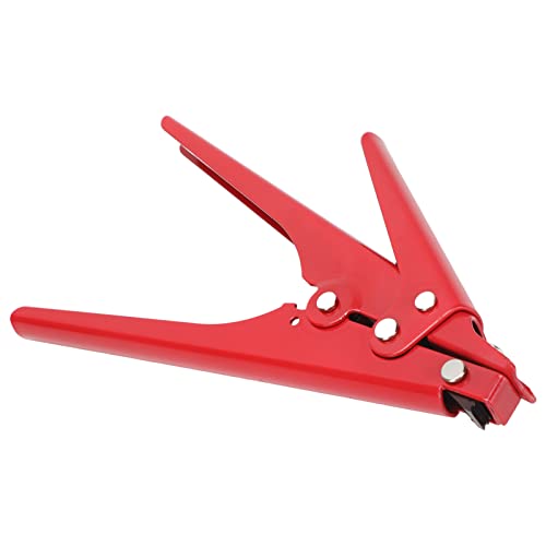 Portable Nylon Cable Tie Gun Adjustable Tension Plastic Zip Tie Fastening and Cutting Tool (Red) - color: Red