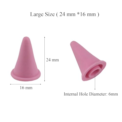 8pcs Knitting Needle Stoppers, Pink Large Silicone Knitting Needle Point Protector Needle Tip Cap Stitch Stopper Protector Cover Knitting Accessories Supplies for Knitting Needle, SATONBEYI - color: Pink, size: Silicone-Large-8P