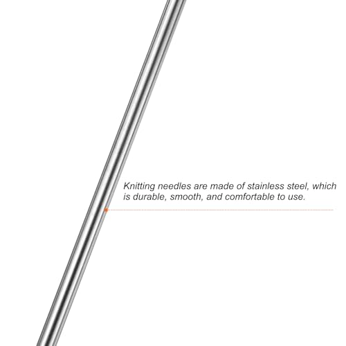 uxcell 5Pcs US 4(3.5mm) Double Pointed Knitting Needle 7.87 Inches Length Stainless Steel Sweater Stitching Needles with 10 Stitch Marker for Handmade Projects DIY Knitting - size: 3.5mm