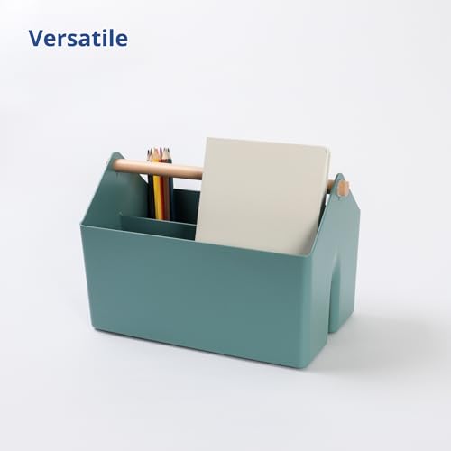 BLUE GINKGO Storage Basket, Medium 4.5L, Green, Made in Korea | Portable. Divided Storage Bin. Everyday Organization. - color: GREEN, size: Medium