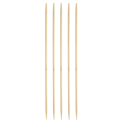 Generic 5Pcs Bamboo Knitting Needles Double Pointed US 2.5(3mm) 7.9 Inch(20cm) Straight for Handmade Creative DIY Knitting Craft Yarn, Yellow