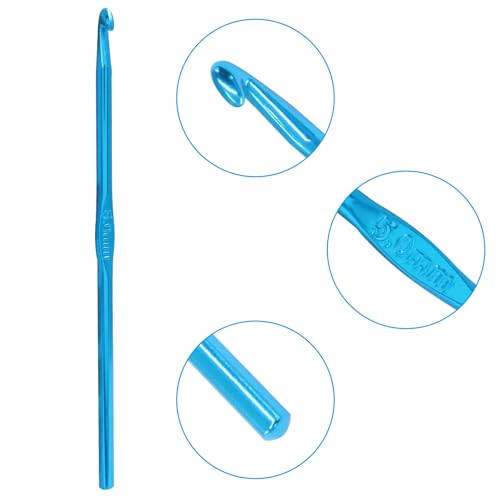 Bivethoi Aluminum Crochet Hook 5mm, 20 Pcs | Knitting Needles, Bulk Set, For Craft Yarn, For Beginners - size: 5mm