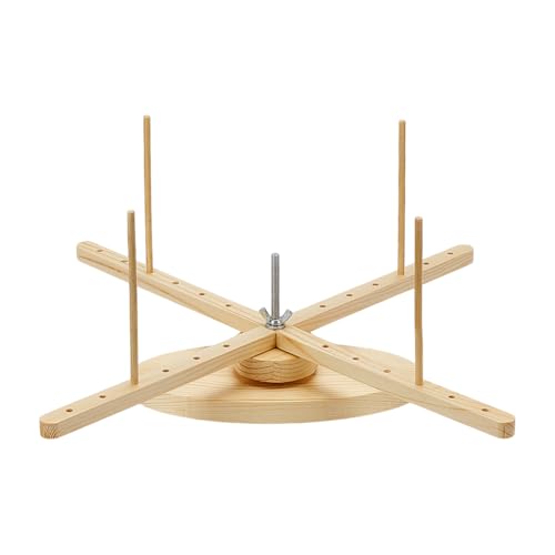 BENECREAT Portable Amish Style Yarn Swift Winder, Desktop Standing Needlecraft Finishing Tool with Oval Base for Wool, Yarn and Embroidery Thread - style: Oval Base