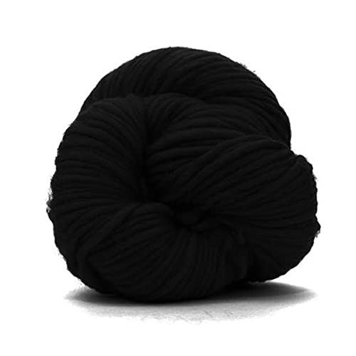 Revolution Fibers | Premium Super Bulky Merino Wool | 100-Grams Chunky Weight, Thick Wool for Knitting, Crochet, Baby Blanket, Dyed, Felting, Weaving, Raven Black - color: Raven (Black)