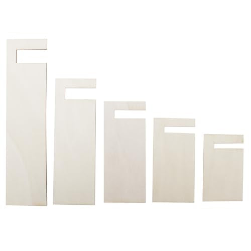 5PCS Wooden Tassel Maker Rectangular Braiding Tool Rope Maker Natural Wood Color for Tassel Knot Braiding for Lace Knot Handicrafts
