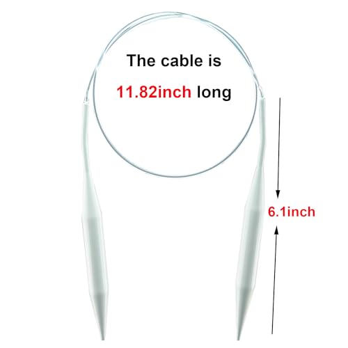 Mdoker Aluminum Circular Knitting Needle Size 17 24 Inch Circular Knitting Needles for Handmade Knitting DIY and Any Weaven Yarn Projects(US Size 17,12mm) - size: US-17-12mm