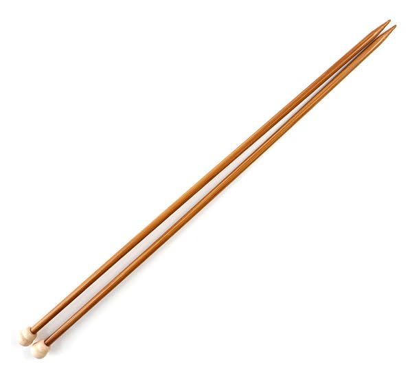 ユザワヤ Yuzawaya Bamboo Straight Knitting Needles, 5.4mm (US 9 / JP 11), 14 inch(35 cm), 1 Pair, Munsell, Made in Japan - size: 5.4mm (US 9 / JP 11)