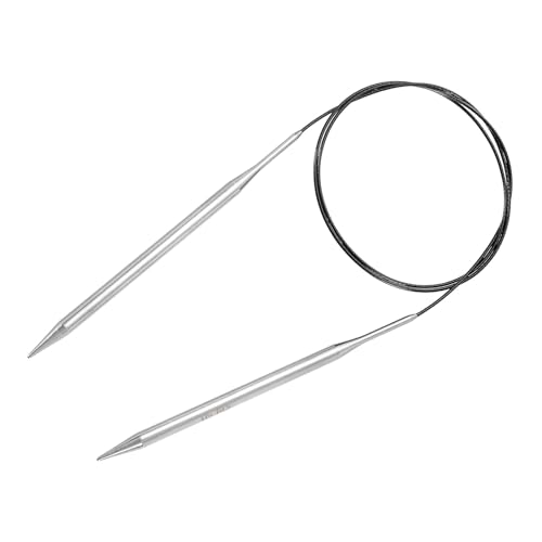 uxcell Size US 10.25 (6.5mm) Knitting Needles Circular Needle 40 Inch(100cm) Round Metal Stainless Steel Needle for Handmade Projects DIY Knitting Black - color: Black, size: 40 inch Size US 10.25 (6.5mm)