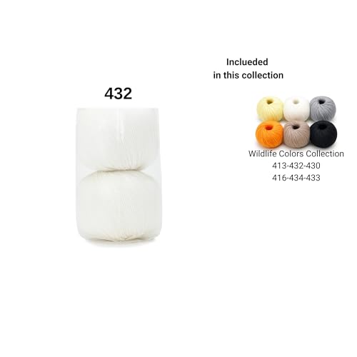 Harmony Cotton Yarn by Yarneverse – 2-Pack Soft Fine Weight (#2) 60% Cotton / 40% Acrylic (50g / 165m Each – Total 100g / 330m) (2, 432) - color: 432
