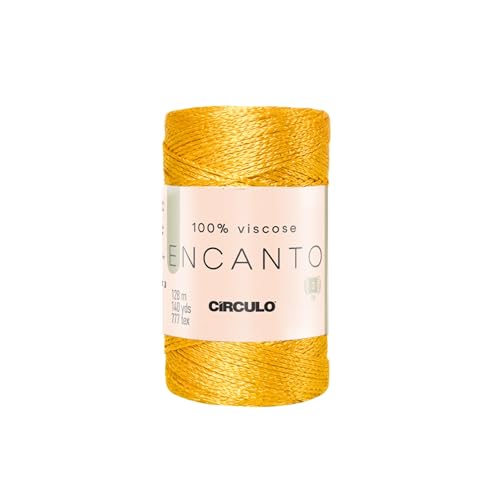 CIRCULO Encanto Roll Yarn 100% Viscose - Luxury & Shine - Light Worsted Weight Yarn - 140 yds, 3.52 oz - Color 1289 - Canary - color: 1289 - Canary, size: New - Encanto - DK #3