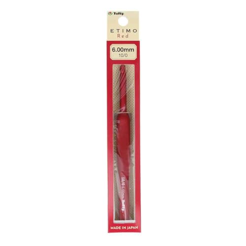 Tulip Etimo Red Crochet Hook 6.0 mm Soft-Grip Handle - 1 Piece - color: Red, size: 6.00mm