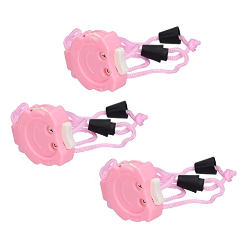 Knitting Stitch Counter, Portable Mini Row Counter Pink Pendant Design for Crochet Knitting Enthusiasts to Improve Efficiency Plastic 4.8cm Length 4cm Width 3Pcs