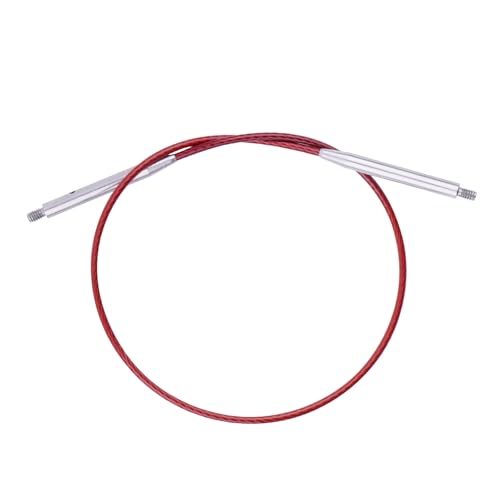WAZAIGUR Interchangeable Circular Knitting Needles Cable 10inch/25cm | Durable, Smooth, Fit Interchangeable knitting needles, Polished Metal Connector Head, Metallic Cable - size: 10inch/25cm