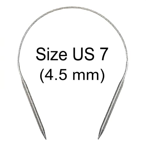 Stainless Steel Circular Knitting Needles 16 Inch / 40cm, US 7（4.5mm） - size: 16inch-US7-4.5mm
