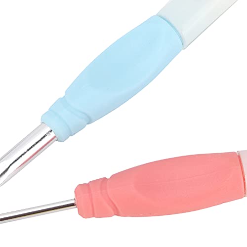 Crochet Hooks 8 Pieces Soft Nonslip Good Grip Hooded Knitting Needle Set for Weaving Home Use