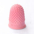 Thimble 5Pcs Craft Finger Tip Sewing Counting Protector Quilter Needlework Cone Rubber(Pink)