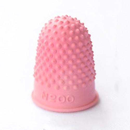 Thimble 5Pcs Craft Finger Tip Sewing Counting Protector Quilter Needlework Cone Rubber(Pink)