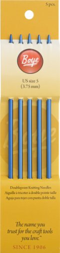 Boye 7-Inch Aluminum Double Point Knitting Needles, Size 5 - size: US Size 5 (3.75 mm)