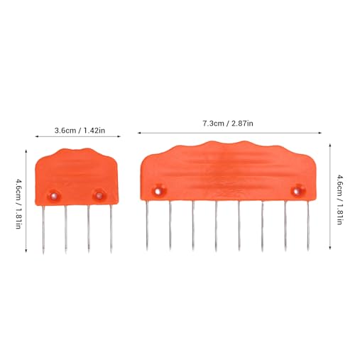 Rengue Knit Blocking Comb Set, Stainless Steel Pins for Knitting and Crochet, Flexible Tools for Lace Projects, 20 Piece Set