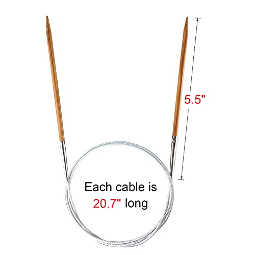 Weabetfu Bamboo Circular Knitting Needle,32-inch Length for Handmade Creative DIY and Any Weave Yarn Projects,US Size 5(3.75mm) - size: US 5(3.75mm)