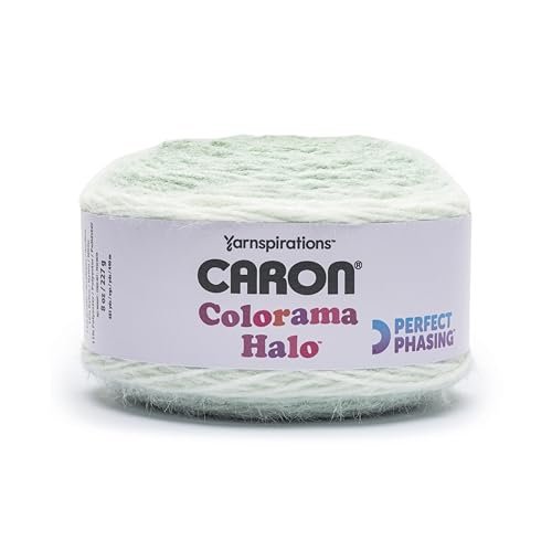 Caron Colorama Halo Cake Ombre Yarn for Crocheting, Rosemary Frost, 2-Pack | #5 Bulky Yarn, 71% Acrylic 18% Nylon 11% Polyester, Ombre Yarn Cake for Crochet & Knitting, 481 Yards, 227g/8oz per skein - color: CARON ROSEMARY FROST