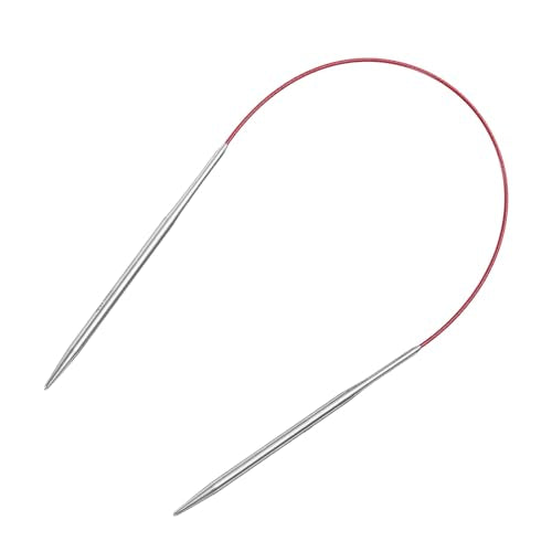 uxcell Size US 6 (4mm) Knitting Needles Circular Needle 16 Inch(40cm) Round Metal Stainless Steel Needle for Handmade Projects DIY Knitting - color: Red, size: 16 inch Size US 6 (4mm)