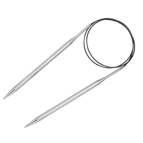 uxcell Size US 10.5 (6.5mm) Knitting Needles Circular Needle 32 Inch(80cm) Round Metal Stainless Steel Needle for Handmade Projects DIY Knitting - color: Black, size: 32 Inch Size US 10.5 (6.5mm)