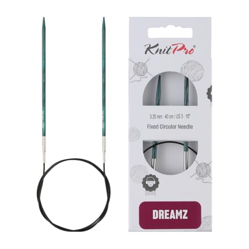 KnitPro Dreamz Fixed Circular Needles 16" (40cm) | US Size 3 (3.25mm) - size: US 3 (3.25mm)