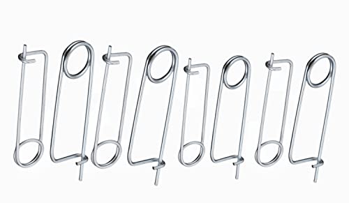 1Set Brooch Shape Steel Cotter Safety Pins Spring Pin Quick Lock Brooch Locking Fastener for Farm Lawn Garden Hitch -8Sizes (8PCS/Set, Size:3.2*64*23mm/0.13*2.52*0.89inch) - size: Size:3.2*64*23mm/0.13*2.52*0.89inch