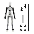 MerryXD T13 Action Figure,Assembly Completed Dummy Nova Tintan Lucky 13 Action Figure 3D Printed Multi-Jointed Movable Toy Clear - color: Clear