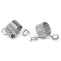 Pwshymi Set of 2 Stainless Steel Coiled Knitting Thimble Guide Finger Rings - Perfect Knitting Crafts Tool Accessories