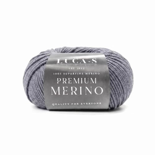 Premium Merino Yarn 4Ply Wool, Superwash Baby Merino - 100% Pure Extra Fine Merino Knitting Crochet Wools 50G Ball - color: Clouded Denim (26), size: 1 Unit