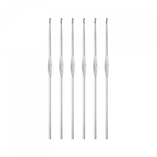uxcell Stainless Steel Crochet Hook 1.4mm US Size 9 Knitting Needles for DIY Craft Yarn 6Pcs - size: 1.4mm