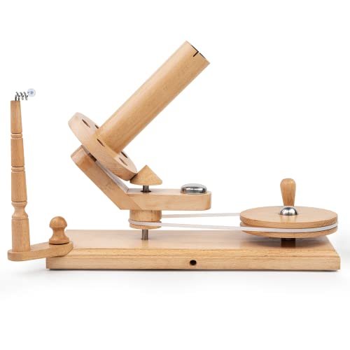 Hand Operated Beechwood Yarn Ball Winder | Wooden Crocheting and Knitting Craft Accessories | Best Gift from Craft Supplies for Crochet Lovers - 6 Ounces, 1 pc, (YBW-BW-O6) - color: Beechwood (Winder)