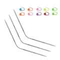 US7/4.5mm9-inchFlexibleCircular DoublePointed Knitting Needles,3-PieceSet | Perfect for knitting socks, stuffed animals, fingerless gloves, coasters, and other small, delicate knitting projects - size: 4.5MM