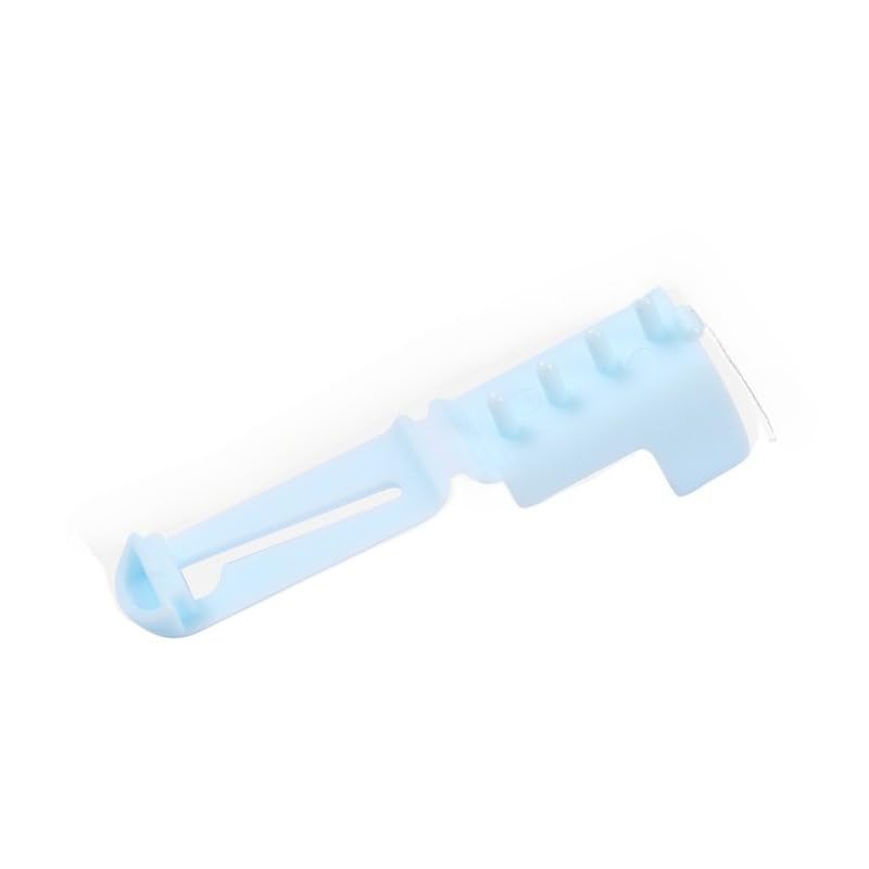 1pc Finger Yarn Splitter Plastic Multi Color Yarn Guide Threader for Hand Knitting and DIY Weaving Crochet Tool (Blue) - color: blue