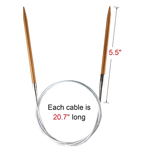 Weabetfu Bamboo Circular Knitting Needle,32-inch Length for Handmade Creative DIY and Any Weave Yarn Projects,US Size 7(4.5mm) - size: US 7(4.5mm)
