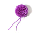 Pack of 12 Yarn Pom Poms for Hats 8CM-3 INCH Party Supplies Fuzzy Pompoms Balls with Tails Handmade Craft Pom Poms Decorative Accessories (Purple) - style: Purple