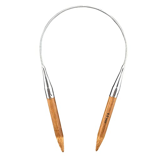 Mdoker Bamboo Circular Knitting Needle Size 11 24 Inch Circular Knitting Needles for Handmade Knitting DIY and Any Weaven Yarn Projects(US Size 11,8mm) - size: US-11-(8mm)