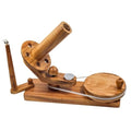 Antique Wooden Yarn Ball Winder Hand Operated Tabletop Yarn Winder with Guide Arm & Clamp, Knitting Wool String Ball Winding Machine for Crochet, Skeins & Fiber Arts Supplies - color: Antique Winder