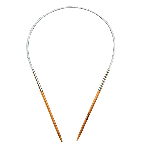Mdoker Bamboo Circular Knitting Needle Size 2 16 Inch Circular Knitting Needles for Handmade Knitting DIY and Any Weaven Yarn Projects(US Size 2,2.5mm) - size: US-2-(2.5mm)