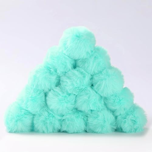 MIUPOO Craft Pom Pom Balls,Large Poms Costume Accessory, Pom pom Balls for Arts and DIY Creative Crafts Decorations,3 Inches,20 Pieces,Lake Blue. - style: Lake blue