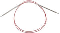 ChiaoGoo 47-Inch Red Lace Stainless Steel Circular Knitting Needles, 8/5mm