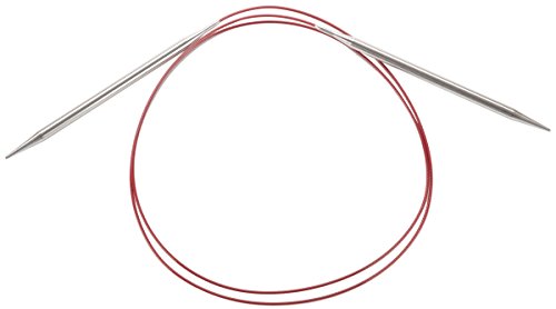 ChiaoGoo 47-Inch Red Lace Stainless Steel Circular Knitting Needles, 11/8mm