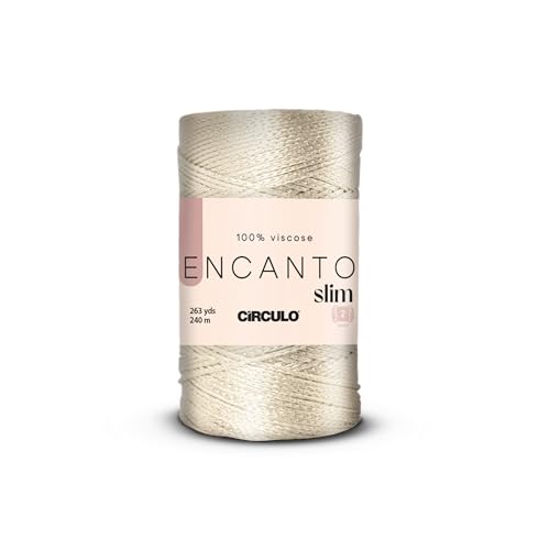 CIRCULO Encanto Slim Roll Yarn 100% Viscose - Luxury & Shine - Sport Weight Yarn - 262 yds, 3.52 oz - Color 7119 - Pale Sand - color: 7119 - Pale Sand, size: New - Encanto Slim - Sport #2