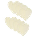 PATIKIL 8Pcs Crochet Basket Base, 6 x 6 Inch Heart Shape Basket Bottoms Shaper Blank Wooden Base Bag Making Supplies Weaving Knitting Kit for DIY Crochet Shoulder Bag Handbag Purse Craft - size: 6 x 6"