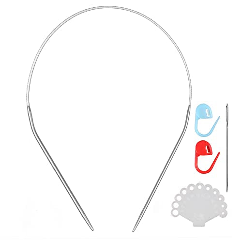 Stainless Steel Circular Knitting Needles Size 1 (2.25mm) 16inch Length | Stainless Steel Circular Knitting Needles 16inch Length Circular Needle for Handmade Projects DIY Knitting Size 1 (2.25mm) - size: US 1(2.25mm) 40mm