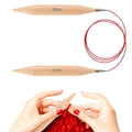 Yarniss Jumbo Circular Knitting Needles 25mm Beech Wood Extra Large Set | 39 Cable Jumbo Circular Knitting Needles