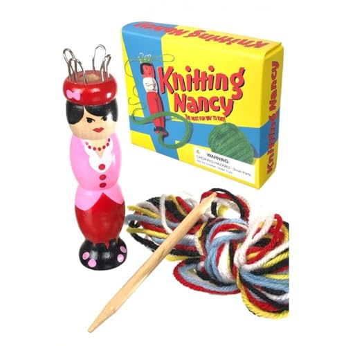 French Knitting Nancy - Yarn Knit Knitter Spool Tool Retro Wooden Doll